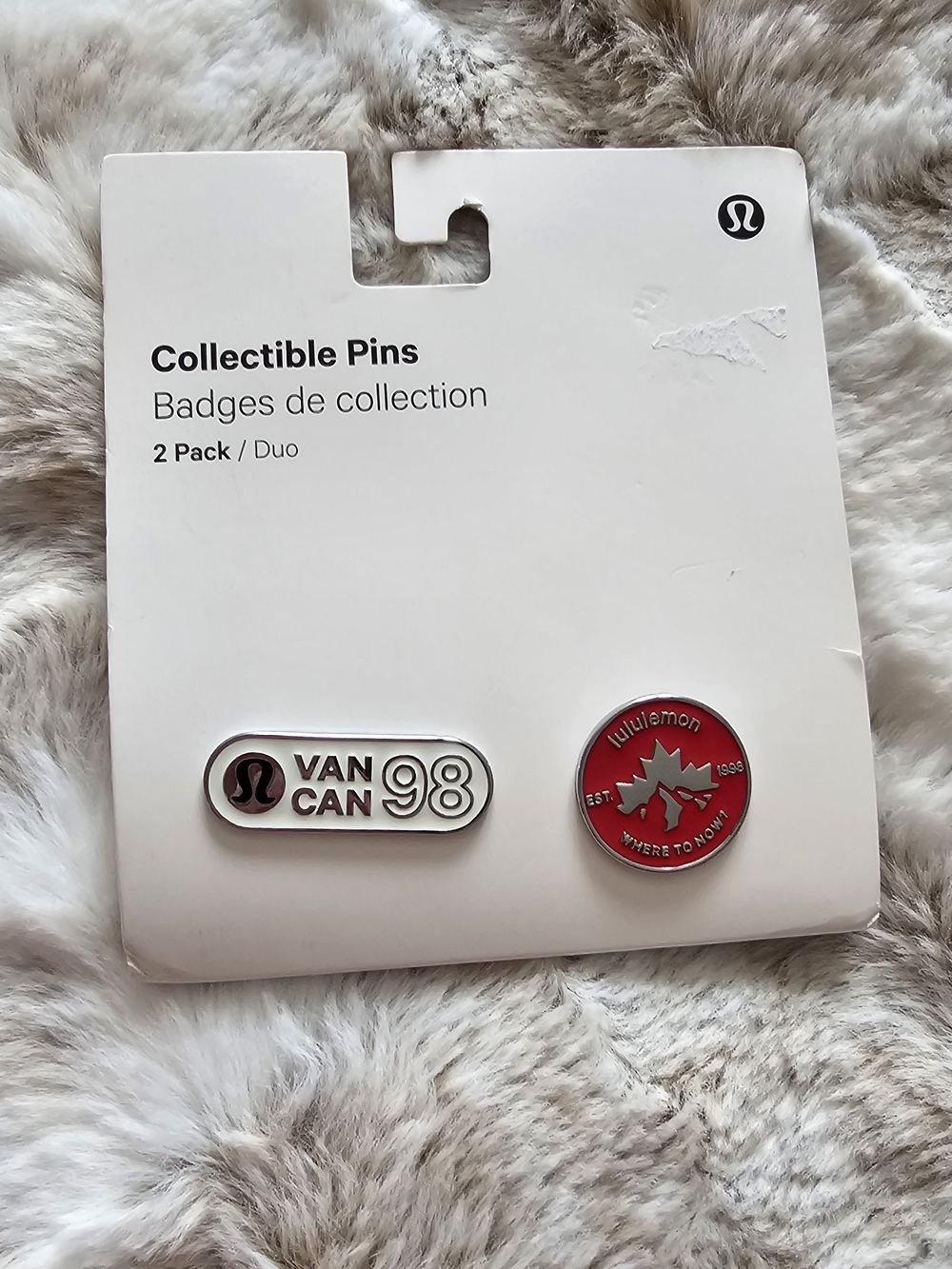 Lululemon Collector Pins Set of 2 Canada. Where To‎ Now Van/Can 98